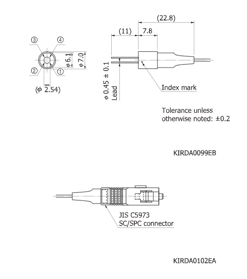 带前置放大器的InGaAs PIN光电二极管G9822-11(图1) 带前置放大器的InGaAs PIN光电二极管G9822-11(图1)