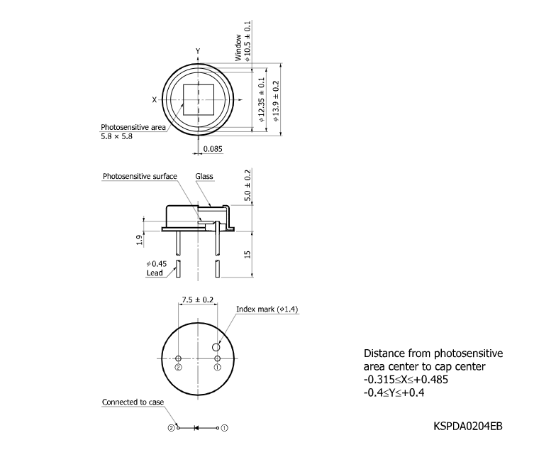 硅光电二极管S1226-8BQ(图2) 硅光电二极管S1226-8BQ(图2)